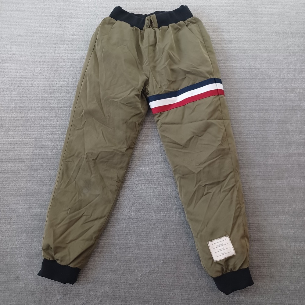 Thom Browne Down Filled Pants Kid Size 5 Olive Green Elastic Waist Made in Japan